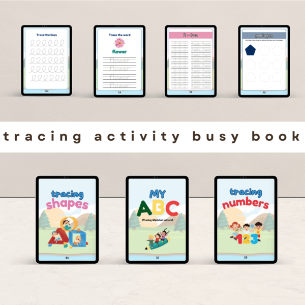100+ PAGES TRACING ACTIVITY BUSY BOOK | PRINTABLE