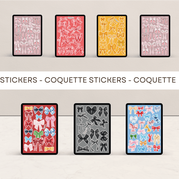 500+ COQUETTE RIBBON STICKERS | PRINTABLE